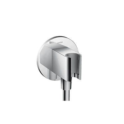 Axor Showersolutions Wall Outlet with Handshower Holder, Round - Chrome by Axor