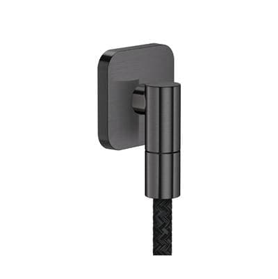 Axor Showersolutions Wall Outlet Softsquare with Check Valves - Brushed Black Chrome