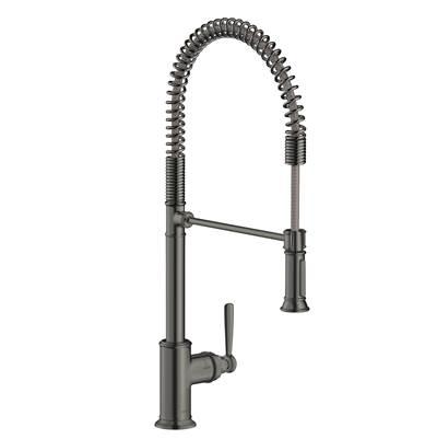 AXOR Montreux Semi-Pro Kitchen Faucet 2-Spray, 1.75 GPM in Brushed Black Chrome