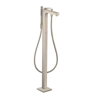 AXOR Citterio Freestanding Tub Filler Trim with 1.75 GPM Handshower- Rhombic Cut in Brushed Nickel
