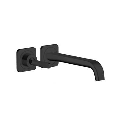 AXOR Citterio E Wall-Mounted Single-Handle Faucet Trim, 1.2 GPM in Matte Black by Axor