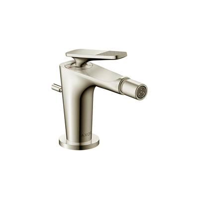 AXOR Citterio C Single-Hole Bidet with Pop-Up Drain- Cubic Cut in Polished Nickel by Axor