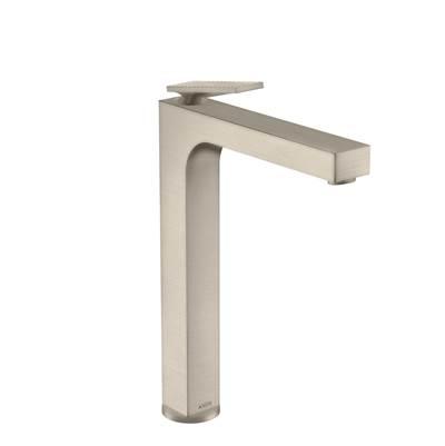 AXOR Citterio Single-Hole Faucet 280 with Pop-Up Drain- Rhombic Cut, 1.2 GPM in Brushed Nickel by Axor