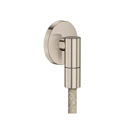 Axor Showersolutions Wall Outlet Round with Check Valves - Brushed Nickel by Axor
