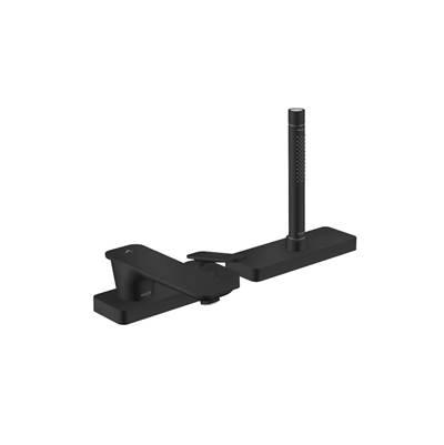 AXOR Citterio C 3-Hole Roman Tub Set Trim with 1.75 GPM Handshower and Sbox- Cubic Cut in Matte Black by Axor