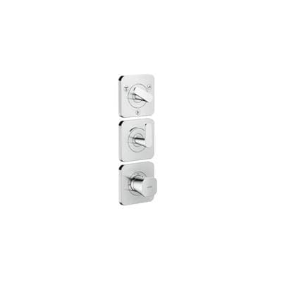 Axor Citterio C Thermostatic Module Trim 15'' X 5'' for 3 Functions - Chrome