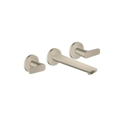 Axor Citterio C Wall-mounted Widespread Faucet- Cubic Cut, 1.2 GPM - Brushed Nickel