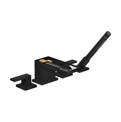 Axor Myedition 4-Hole Roman Tub Set Trim with 1.75 GPM Handshower Without Plate in - Matte Black by Axor