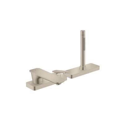 AXOR Citterio C 3-Hole Roman Tub Set Trim with 1.75 GPM Handshower and Sbox in Brushed Nickel by Axor