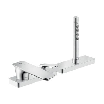 Axor Citterio C 3-Hole Roman Tub Set Trim with 1.75 GPM Handshower and Sbox - Chrome by Axor