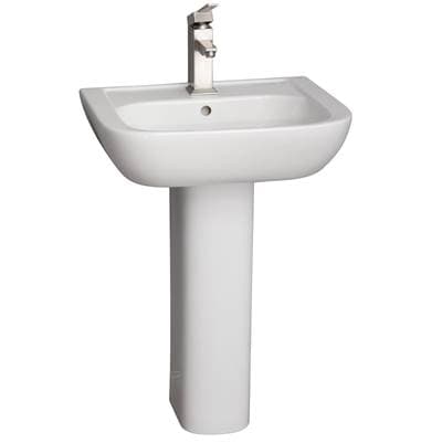 Barclay Caroline 550 Pedestal Lavatory White-1 Hole by Barclay