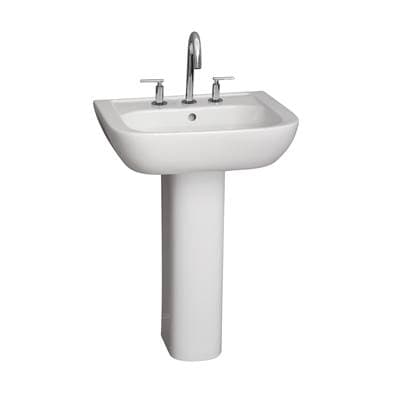 Barclay Caroline 550 Pedestal Lavatory White-8'' Widespread by Barclay