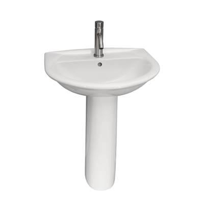 Karla 505 Pedestal Lavatory 1-Hole, White