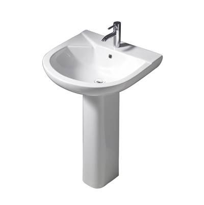 Anabel 555 Pedestal Lavatory 8''cc, White by Barclay
