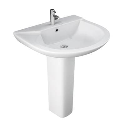 Barclay Anabel 630 Pedestal Lavatory 1-Hole - White by Barclay