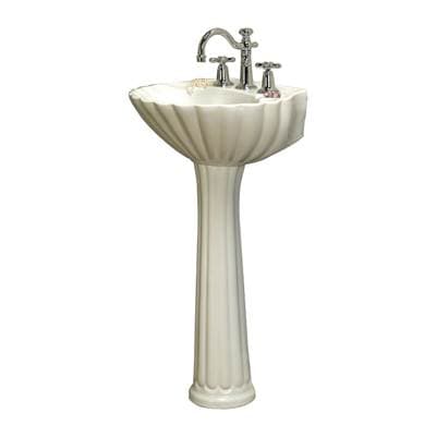 Barclay Bali Pedestal Lavatory, 4''cc - Bisque by Barclay