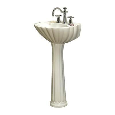 Bali Pedestal Lavatory,  4''cc, Bisque