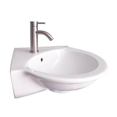 Evolution Corner Wall HungBasin, 8'' WS, White by Barclay