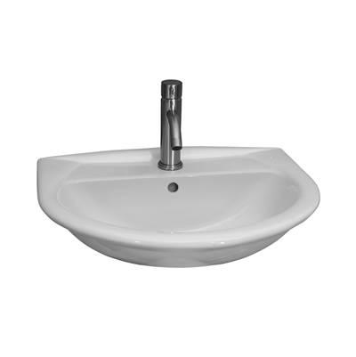 Karla 650 Wall-Hung Basin 4'' cc, White by Barclay