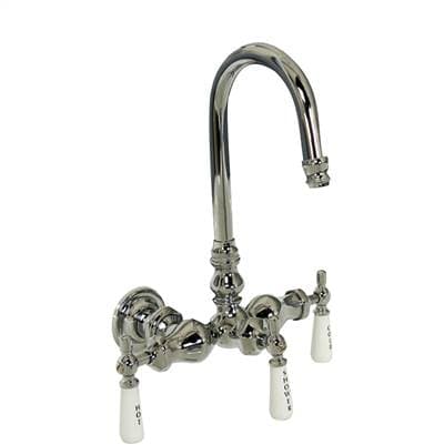 Barclay Leg Tub Diverter W/porcelain Lever Hdles, CI Tub, Pol Chr - Polished Chrome by Barclay