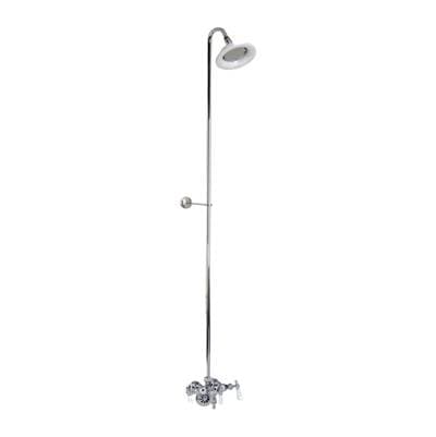 Barclay Diveter Faucet, Sunflower Head CI Tubs - Polished Chrome