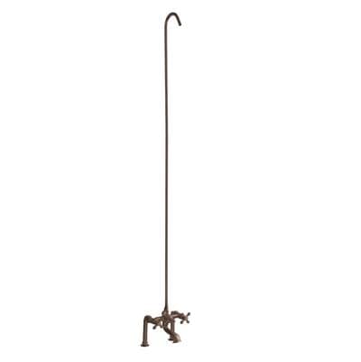 Barclay Elephant Spout, 6'' Mts, Cross Hdle, Riser - Brushed Nickel by Barclay