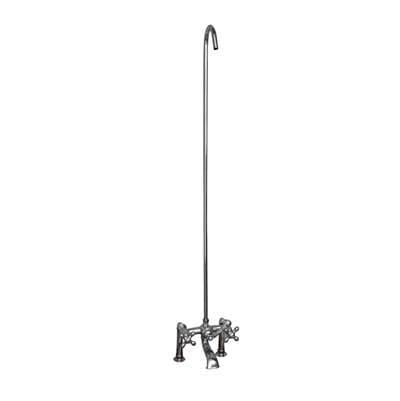 Barclay Elephant Spout, 6'' Mts, Cross Hdle,62''riser - Brushed Nickel by Barclay