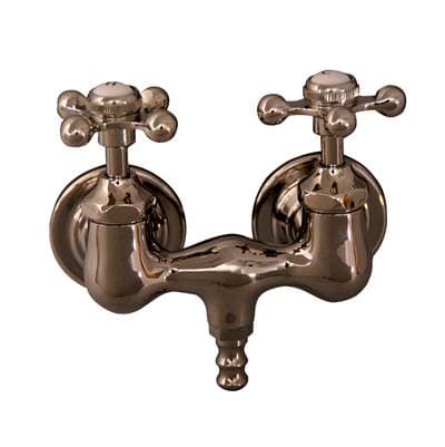 Barclay Tub Filler, Metal Cross Handles - Polished Nickel