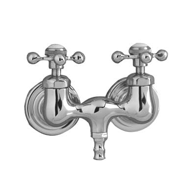 Barclay Tub Filler, Metal Cross Handles - Polished Chrome