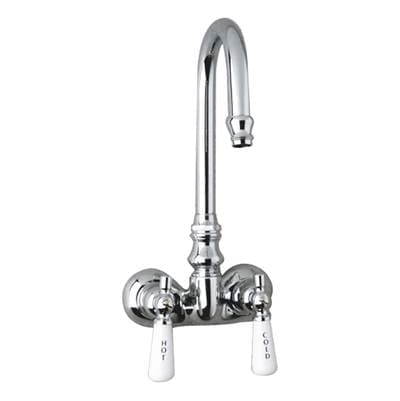 Barclay Tub Filler W/code Spout, Lever Porc Handles - Polished Chrome
