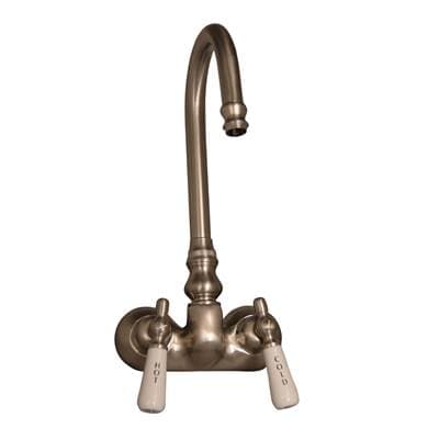 Barclay Tub Filler W/code Spout, Lever Porc Handles, Brushed Nickel - Satin Nickel