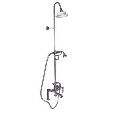 Barclay Elephant Spout,riser,shwrhead Hand Shwr, Metal Lever Hdls,bn - Brushed Nickel