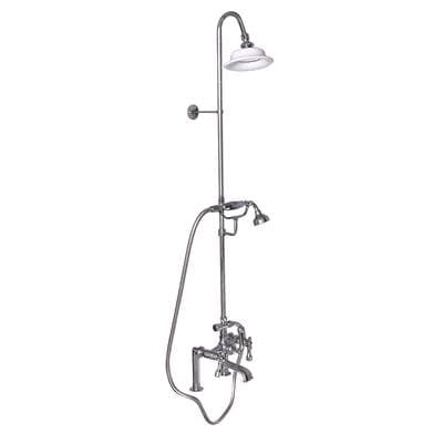 Barclay Elephant Spout,riser,shwrhead Hand Shwr, Metal Lever Hdls,bn - Brushed Nickel