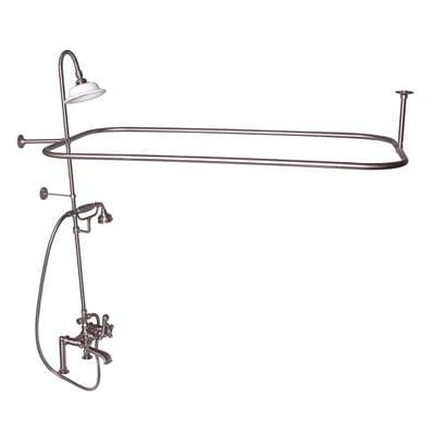 Barclay Elephant Spout,shwr Unit,riser Shwrhead,handshwr,cross Hdl,bn - Brushed Nickel