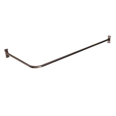 Barclay 72'' Corner Shower Curtain Rod W/ Flanges-bn - Brushed Nickel by Barclay