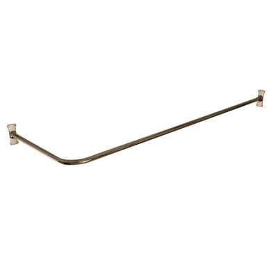 Barclay 72'' Corner Shower Curtain Rod W/ Flanges - Polished Nickel