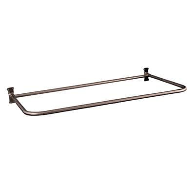 Barclay 4145 ''d'' Shower Rod, 48 X 26'', W/flanges - Brushed Nickel by Barclay