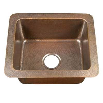 Barclay Reece Kitchen Single Bowl Drop -in, Hammered - Antique Copper by Barclay