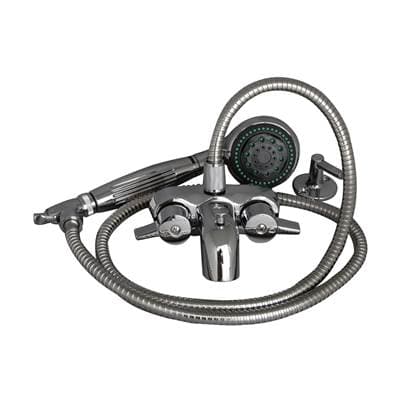 Barclay Tub Wall Mounted Faucet W/5 Function Hand Shwr, Pol Chr - Polished Chrome