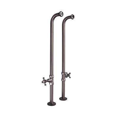 Barclay 34-1/2'' Freestanding Tub Sup. W/ Stops, Cross Handles-bn - Brushed Nickel by Barclay