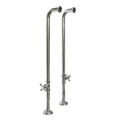 Barclay 31-1/2'' Freestanding Tub Sup W/ Stops, Cross Handles-bn - Brushed Nickel by Barclay