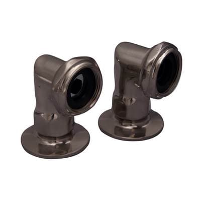 Barclay Elbows for Deck Mounting, 2'' Pair, Brushed Nickel - Polished Nickel by Barclay