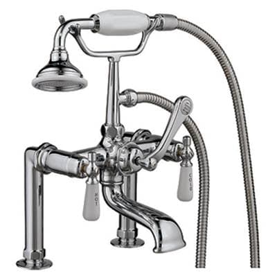 Barclay Elephant Spout Hand Shwr, 6'' Mounts, Porc Hdls, Pol Chrome - Polished Chrome by Barclay