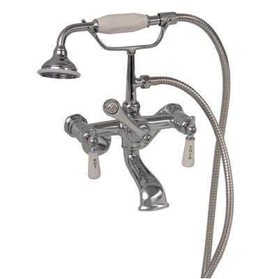 Barclay Elephant Spout Hand Shwr, W/ Swvl Mts, Porc Hdles, Chrome - Polished Chrome by Barclay