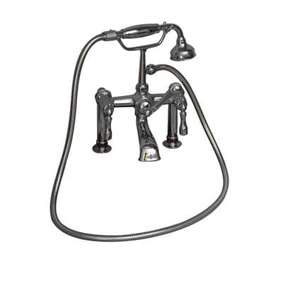 Barclay Elephant Spout,hndshwr,60''hose Mounts, Metal Lever Hdls, BN - Brushed Nickel