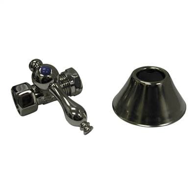 Barclay Straight Stop W/flange, 1/2'' Comp X 1/2'' IPS, Chrome,set - Polished Chrome by Barclay