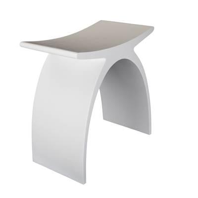 Barclay Barstone Shower Stool - White Gloss