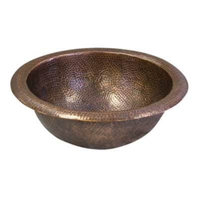 Barclay Abner Round Self Rimming, Basin, Hammered - Antique Copper by Barclay
