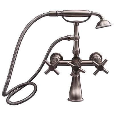 Barclay Contemporary Wall Mount Tub Faucet W/ Hand Shower-bn - Brushed Nickel