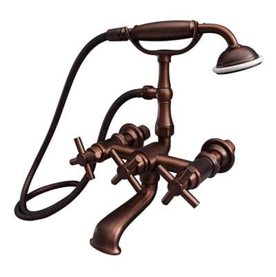 Barclay Contemporary Wall Mount Tub Faucet W/ Hand Shower-orb - Oil Rubbed Bronze